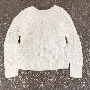 Copper Key Ivory Cable Knit Sweater